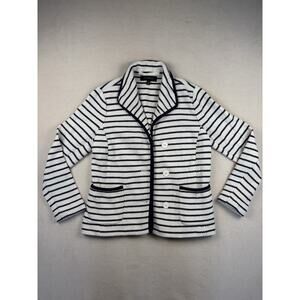 Women's‎ TALBOTS XS Striped Blazer Cardigan Jacket Cotton Polyester Spandex